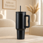 STAINLESS STEEL TUMBLER WITH HANDLE LEAK PROOF INSULATED TRAVEL MUG 40 OZ