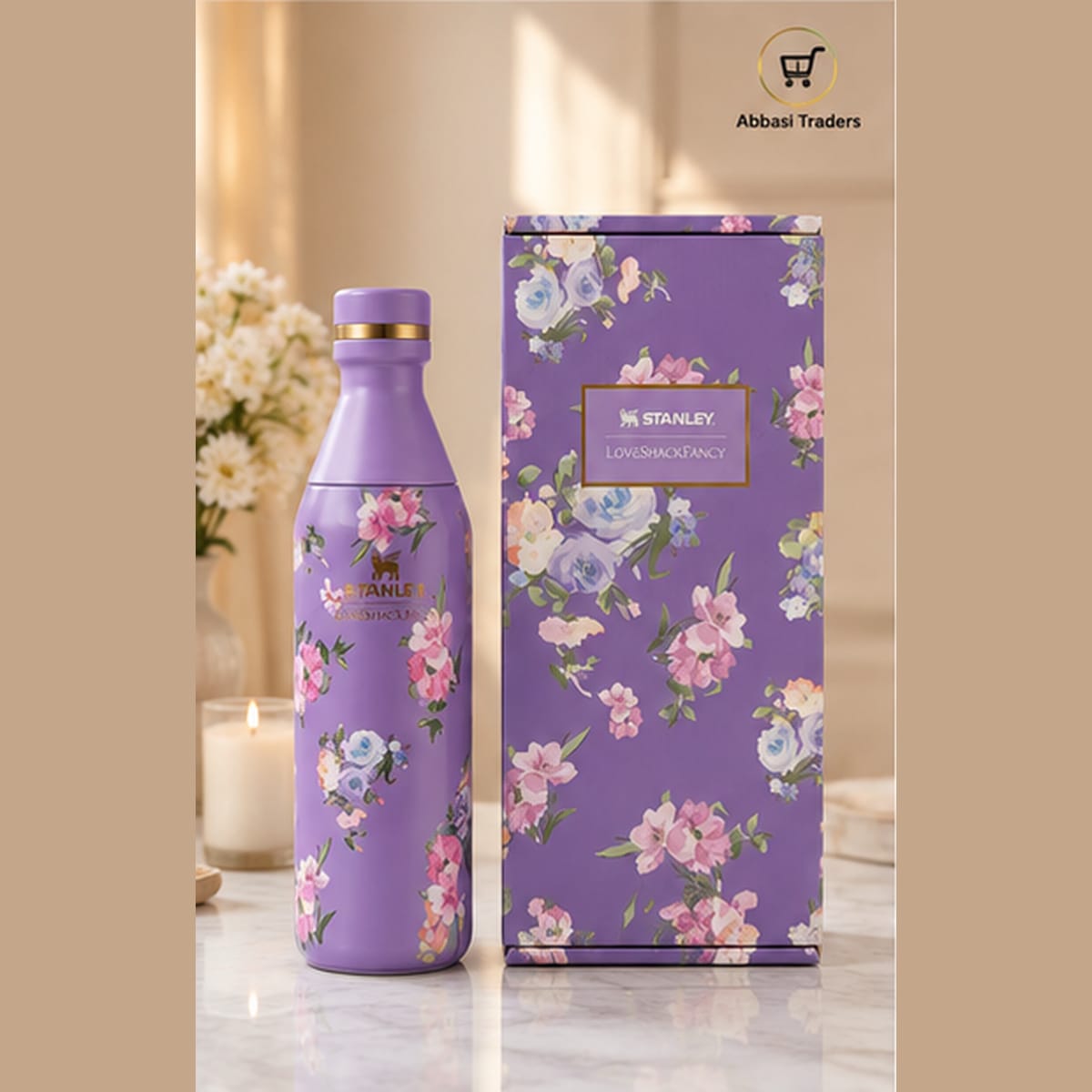 Stanley x LoveShackFancy All Day Slim Bottle 16oz (473ml)