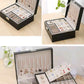 New Double-Layer Faux Leather Jewelry Box Jewelry Storage Box Large Space Jewelry Holder Gift
