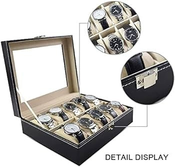 10 Slot Watch Boxes Organizer Pu Leather Material Best Quality