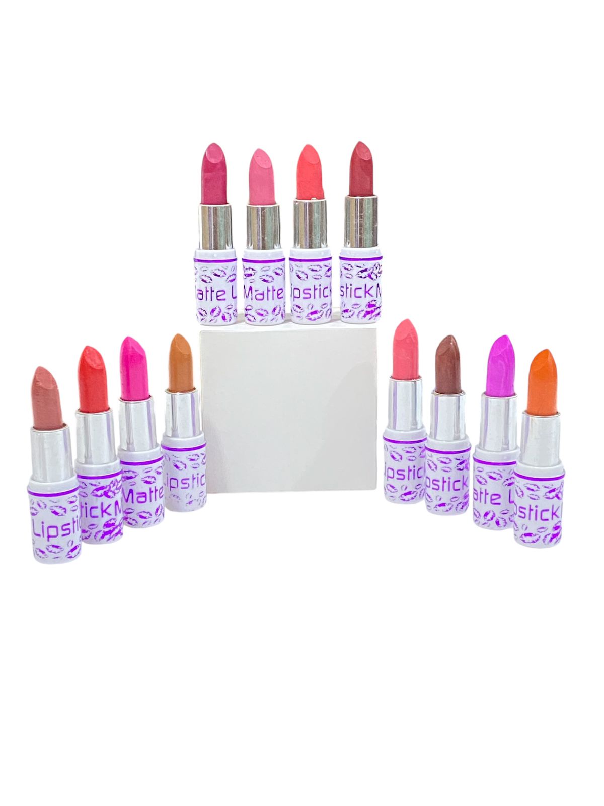 Pack of 12 Matte lipstick Vibrant Colors Water Proof