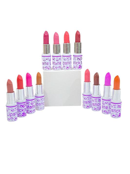 Pack of 12 Matte lipstick Vibrant Colors Water Proof