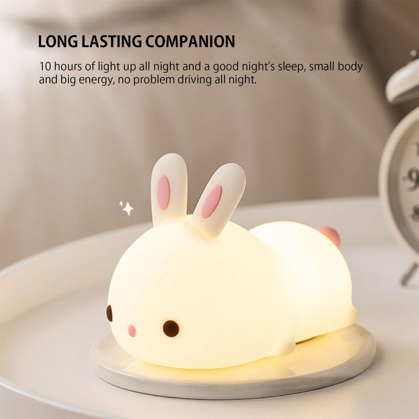 Cute Panda Silicone LED Night Light – Rechargeable Bedside Lamp for Kids & Home Decor desgn Selction from variant