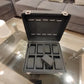 8 Slot Premium Quality Full Black Pu Leather Watch Box Organizer