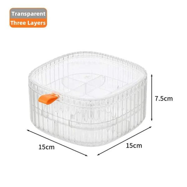 3 layer Acrylic transparent jewellery organizer Ring Necklace Storage