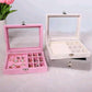 Small Velvet Carrying Case With Cover Jewelry Ring Display Box Tray Holder Storage Box Earrings Ring Bracelet Organizer