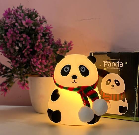 Cute Panda Silicone LED Night Light – Rechargeable Bedside Lamp for Kids & Home Decor desgn Selction from variant
