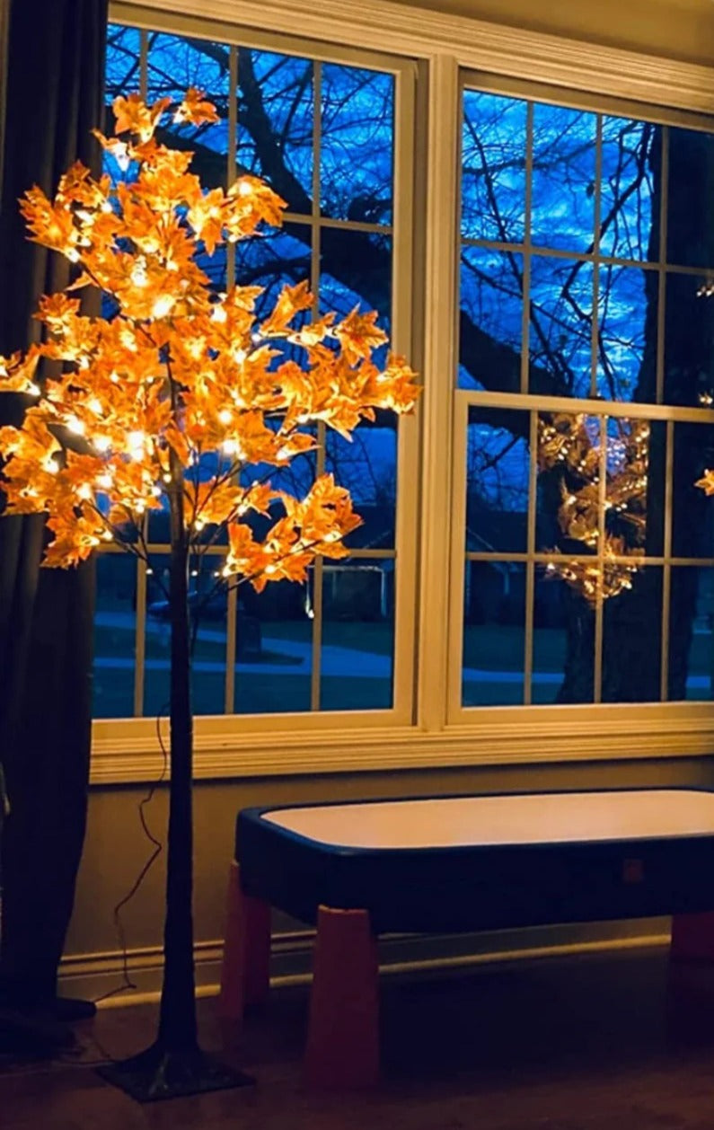 Big Maple Tree, Artificial Floor Lamp Tree for Home Decoration Feet Height