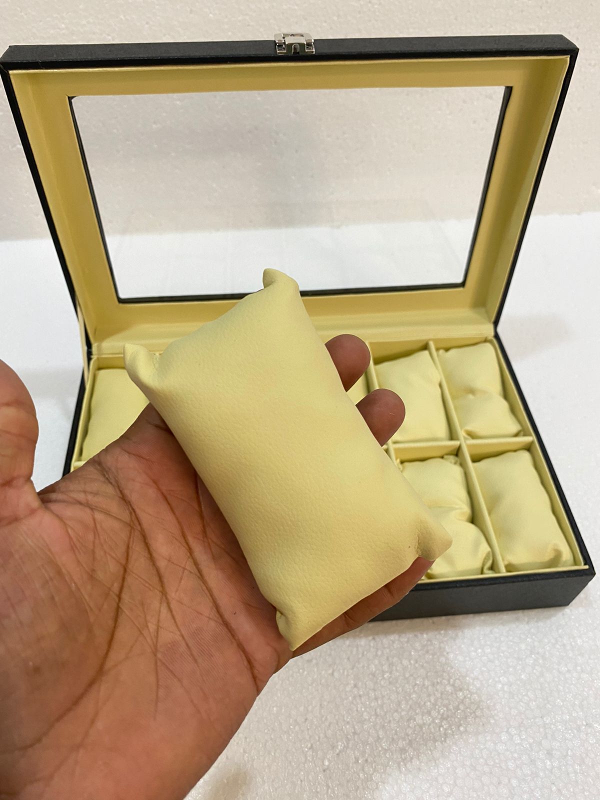 Watch Box Storage Case Organizer Smart Watches Box Black With Glass cuba  Top 3 Slot, 6 slot , 10 slot , 12 Slot Available