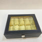 Watch Box Storage Case Organizer Smart Watches Box Black With Glass cuba  Top 3 Slot, 6 slot , 10 slot , 12 Slot Available