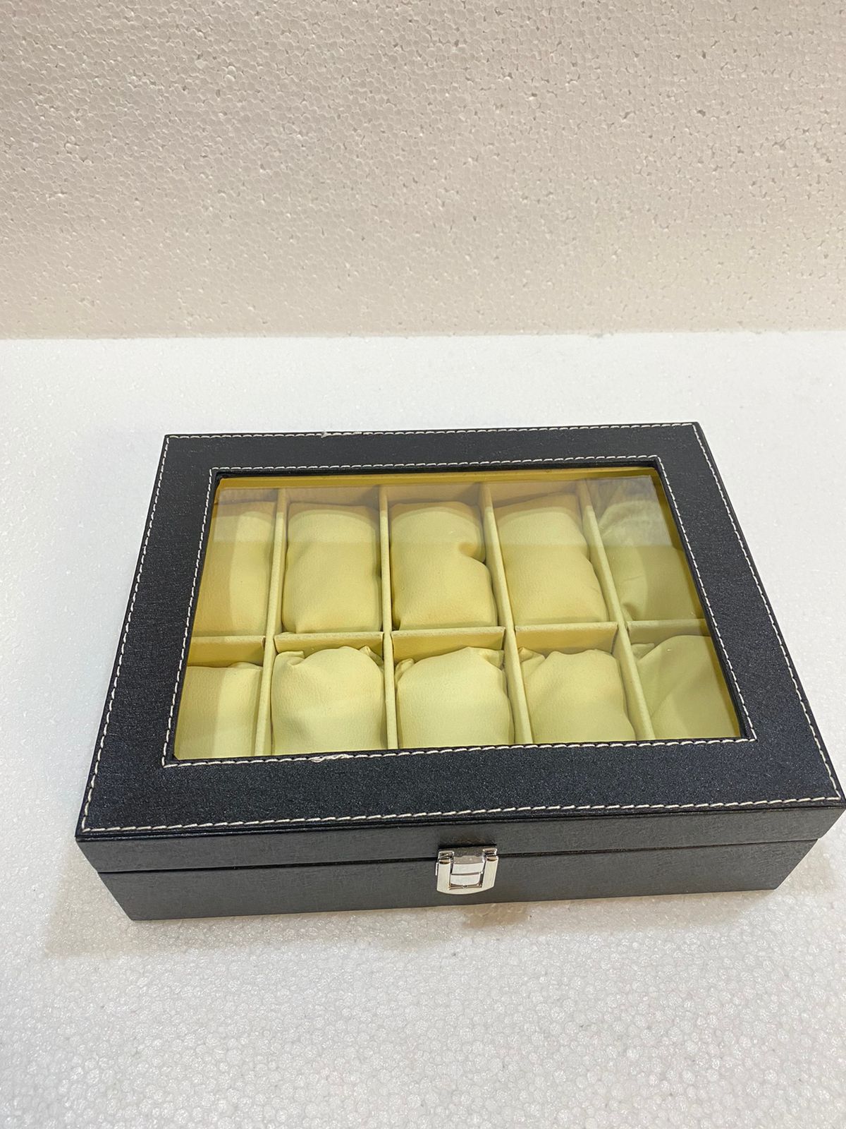 Watch Box Storage Case Organizer Smart Watches Box Black With Glass cuba  Top 3 Slot, 6 slot , 10 slot , 12 Slot Available