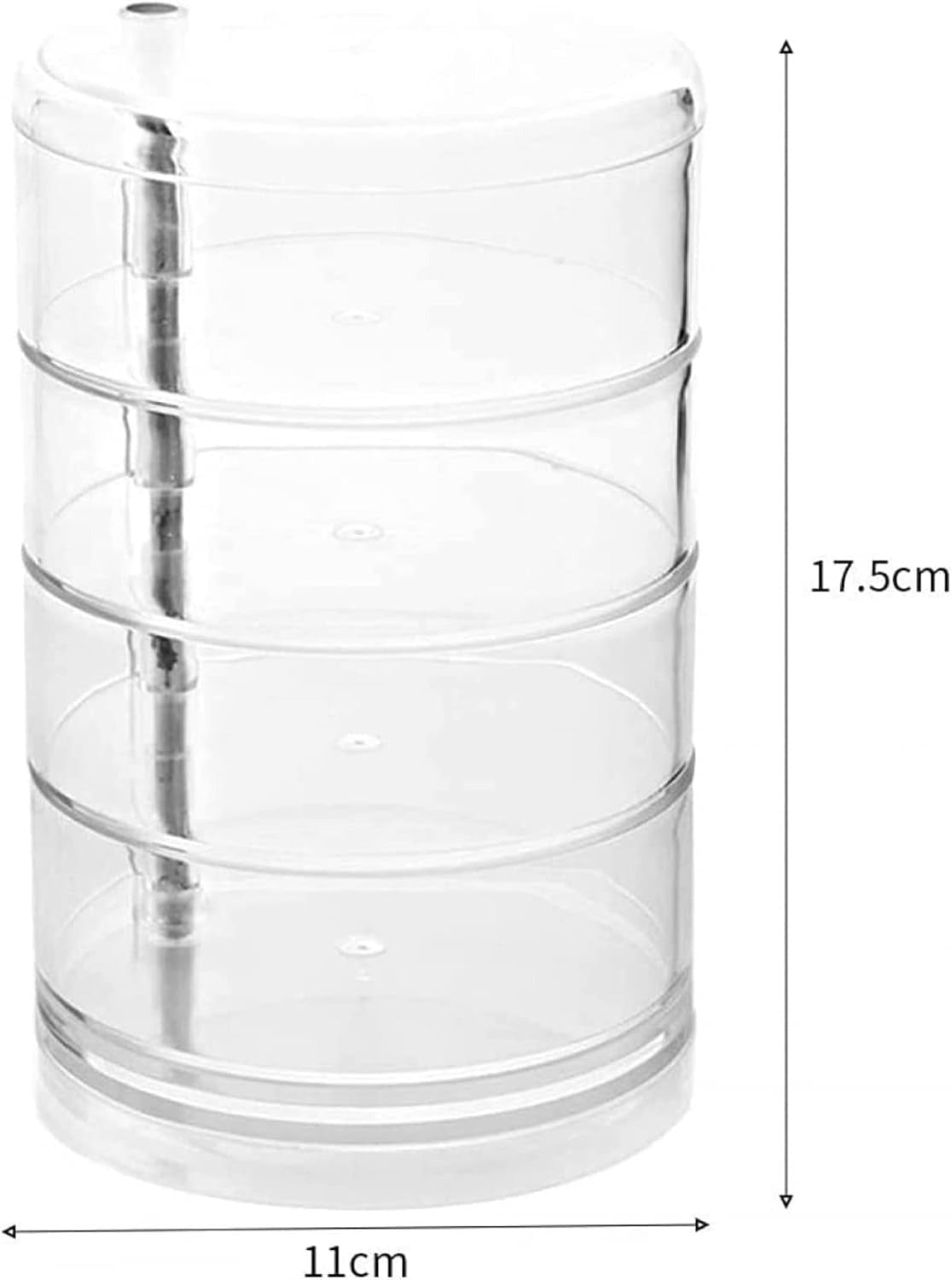 4-Tier Jewelry Organizer Box 360 Rotating Organizer Box Earrings Necklaces Rings Bracelets Box for Women