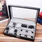 6 Slot Watches and 3 Slot Sunglasses Organizer Box Pu Leather Material