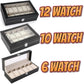 Black PU Leather Watch Storage Box  3 slot / 6 slot / 10 slot / 12 slot available