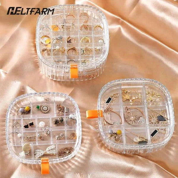 3 layer Acrylic transparent jewellery organizer Ring Necklace Storage