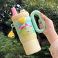 850ml Kids Insulated Tumbler with Handle & Straw | Stainless Steel Bottle