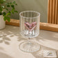 Pink Heart Ribbed Glass Goblet for Juice, Ice Cream & Cold Drinks