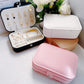 Portable Jewelry Storage Box Travel Organizer Jewelry Case Leather Storage Earrings Necklace Ring Jewelry Organizer Display