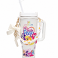 Premium 40oz Stainless Steel Insulated Tumbler with Handle, Straw & Cute Accessories | 1.18L Travel Cup