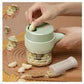 Handheld Vegetable Cutter Set Kitchen Multifunctional Garlic Chopper Meat Grinder Food Masher Slicer with USB Charging