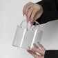 Glass Tumbler with Straw | Handbag Design for Cold Coffee & Juice 800ML
