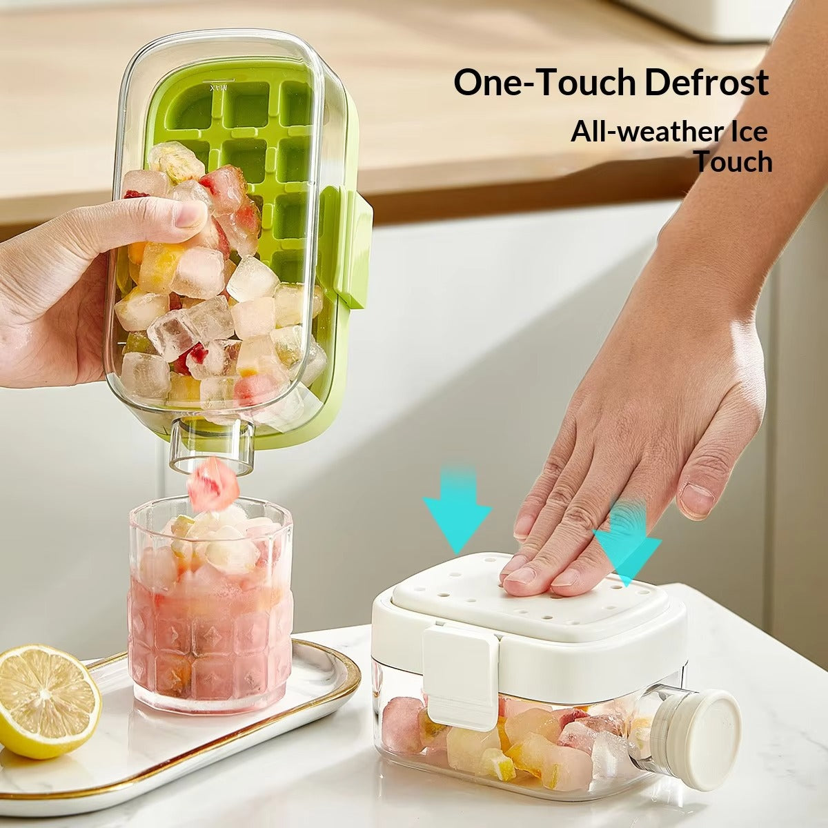 One-Touch Cold Drink Dispenser with Tap  Fruit Infuser | with straw