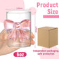 Cute Pink Bow Glass Cup – Coquette Aesthetic Drinking Glass (1 Pc)