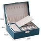 New Double-Layer Faux Leather Jewelry Box Jewelry Storage Box Large Space Jewelry Holder Gift