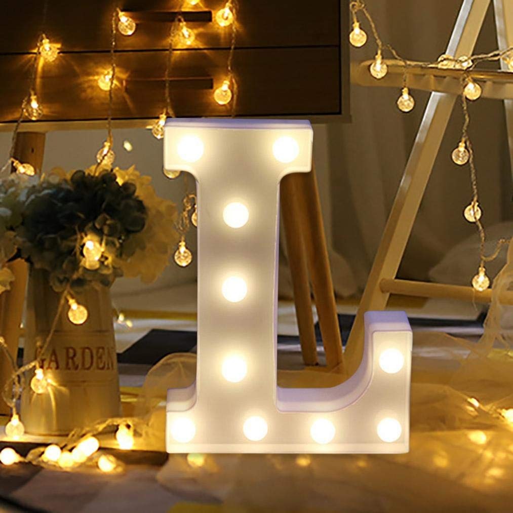 LED Alphabet Led letterA TO Z Light Up Marquee Letters for Night Light Wedding Birthday Party (1 Piece )