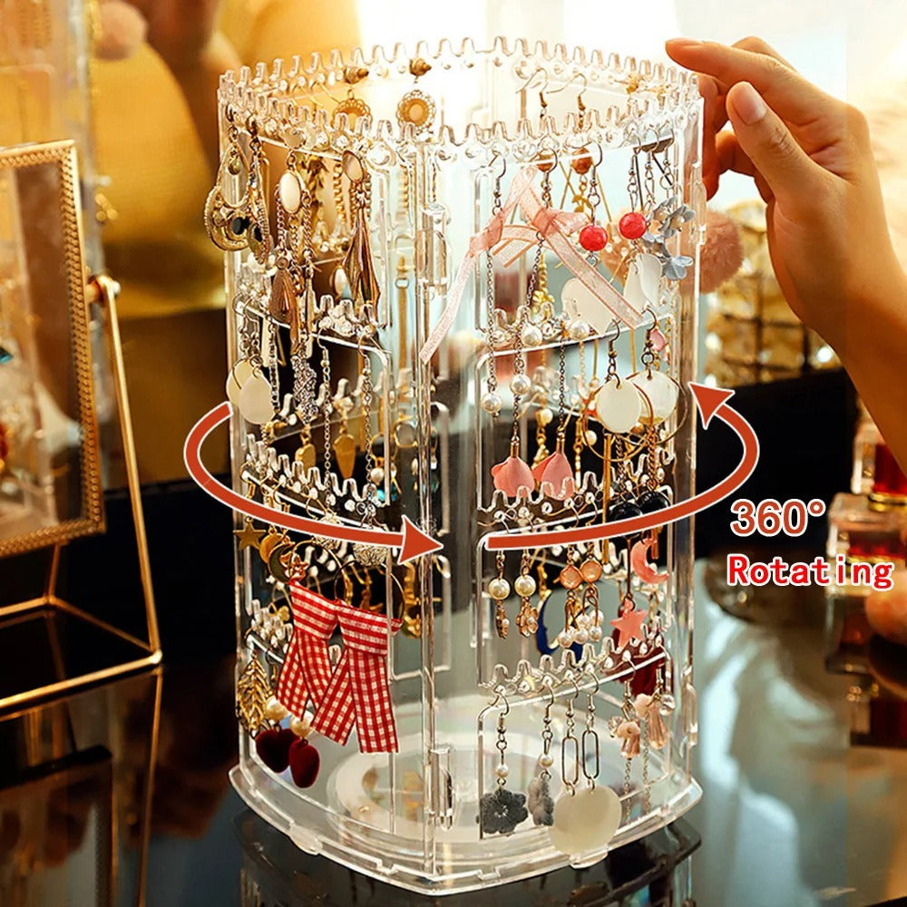 Acrylic 360 Rotating Jewelry Holder & Display Rack