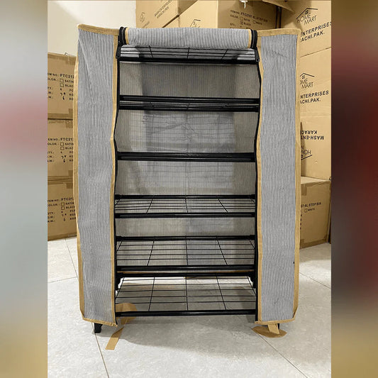 5 Layers Shoes Organizer With Dustproof Cover